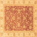 Square Oriental Brown Traditional Rug, abs3884brn