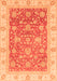 Machine Washable Oriental Orange Traditional Area Rugs, wshabs3884org