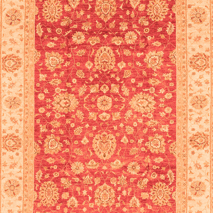 Machine Washable Oriental Orange Traditional Area Rugs, wshabs3884org