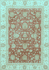 Oriental Light Blue Traditional Rug, abs3884lblu