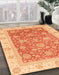 Abstract Orange Red Oriental Rug in Family Room, abs3884