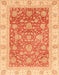 Machine Washable Abstract Orange Red Rug, wshabs3884