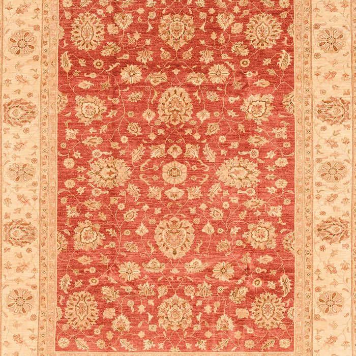 Machine Washable Abstract Orange Red Rug, wshabs3884