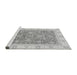 Sideview of Machine Washable Oriental Gray Traditional Rug, wshabs3884gry