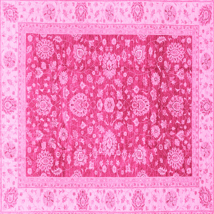 Square Oriental Pink Traditional Rug, abs3884pnk