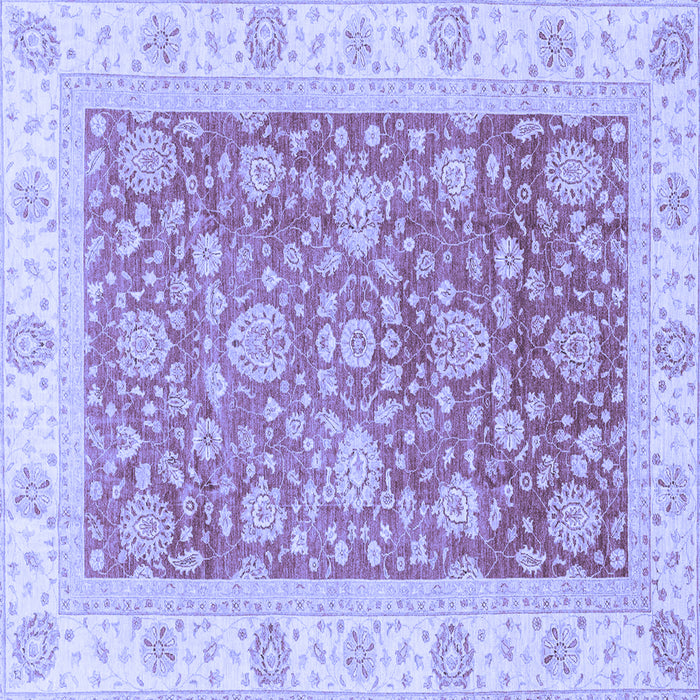 Square Machine Washable Oriental Blue Traditional Rug, wshabs3884blu