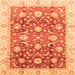 Square Oriental Orange Traditional Rug, abs3885org