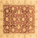 Square Oriental Brown Traditional Rug, abs3885brn