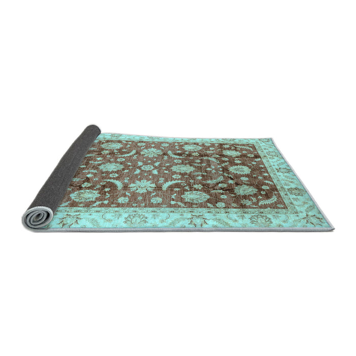 Sideview of Oriental Light Blue Traditional Rug, abs3885lblu