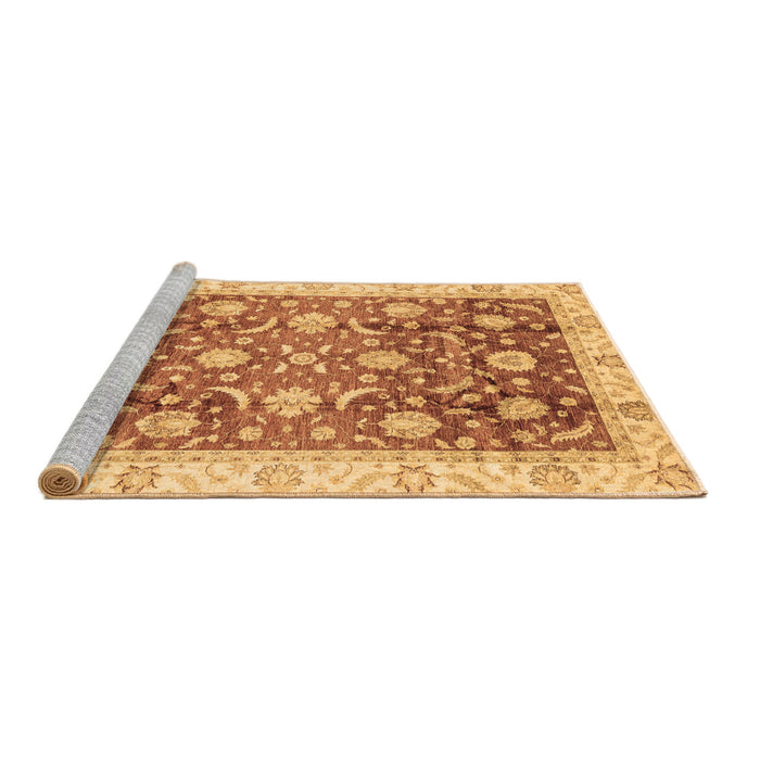 Sideview of Machine Washable Oriental Brown Traditional Rug, wshabs3885brn