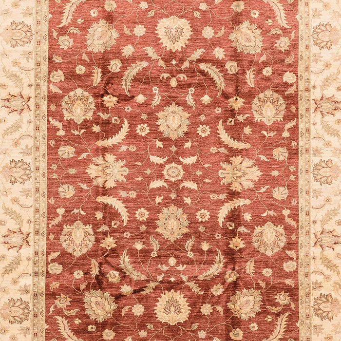 Machine Washable Abstract Orange Red Rug, wshabs3885