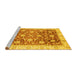 Sideview of Machine Washable Oriental Yellow Traditional Rug, wshabs3885yw