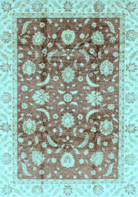 Oriental Light Blue Traditional Rug, abs3885lblu