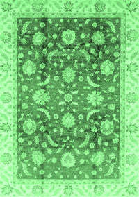 Oriental Emerald Green Traditional Rug, abs3885emgrn