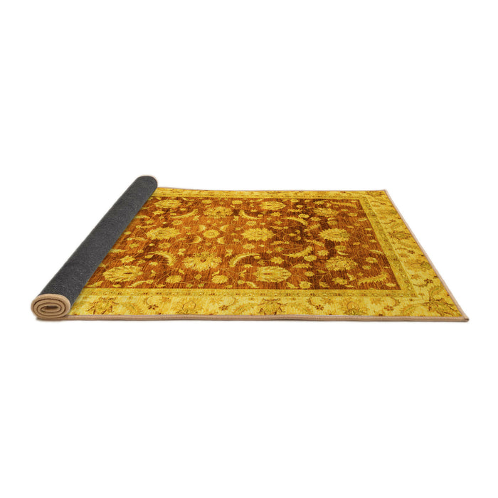 Sideview of Oriental Yellow Traditional Rug, abs3886yw