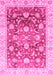 Machine Washable Oriental Pink Traditional Rug, wshabs3886pnk