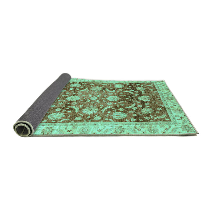 Sideview of Oriental Turquoise Traditional Rug, abs3886turq