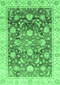 Oriental Emerald Green Traditional Rug, abs3886emgrn