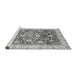 Sideview of Machine Washable Oriental Gray Traditional Rug, wshabs3886gry