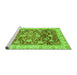 Sideview of Machine Washable Oriental Green Traditional Area Rugs, wshabs3886grn