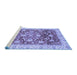 Sideview of Machine Washable Oriental Blue Traditional Rug, wshabs3886blu