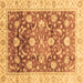 Square Machine Washable Oriental Brown Traditional Rug, wshabs3886brn