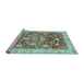 Sideview of Machine Washable Oriental Light Blue Traditional Rug, wshabs3886lblu