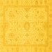 Square Oriental Yellow Traditional Rug, abs3887yw