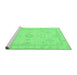 Sideview of Machine Washable Oriental Emerald Green Traditional Area Rugs, wshabs3887emgrn