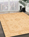 Abstract Orange Oriental Rug in Family Room, abs3887