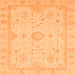 Square Oriental Orange Traditional Rug, abs3887org