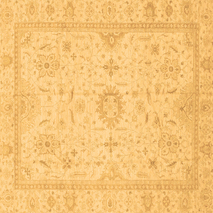 Square Oriental Brown Traditional Rug, abs3887brn