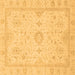 Square Oriental Brown Traditional Rug, abs3887brn