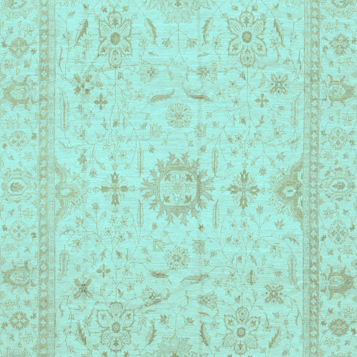Machine Washable Oriental Light Blue Traditional Rug, wshabs3887lblu