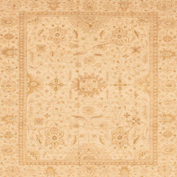Square Abstract Orange Oriental Rug, abs3887