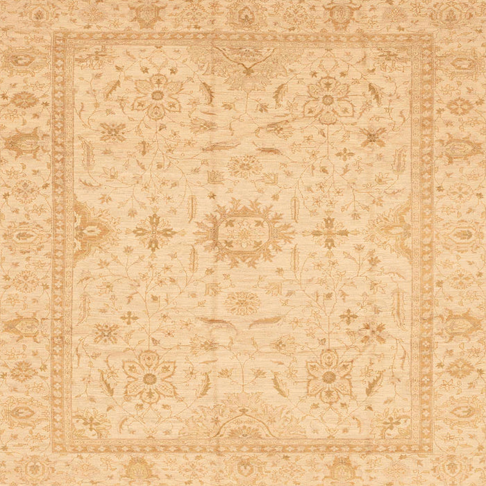 Square Abstract Orange Oriental Rug, abs3887