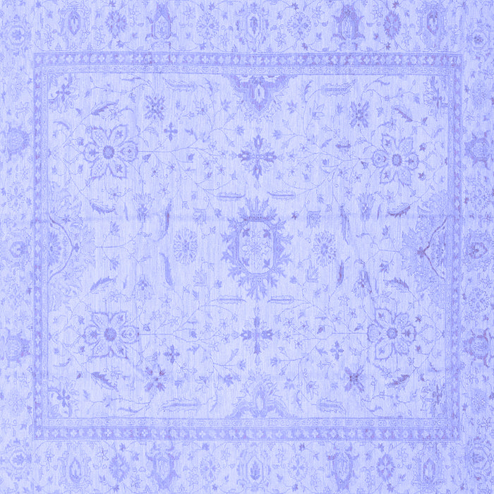 Square Oriental Blue Traditional Rug, abs3887blu
