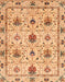 Machine Washable Abstract Orange Rug, wshabs3888