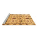 Sideview of Machine Washable Abstract Brown Modern Rug, wshabs3888brn