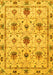 Machine Washable Abstract Yellow Modern Rug, wshabs3888yw