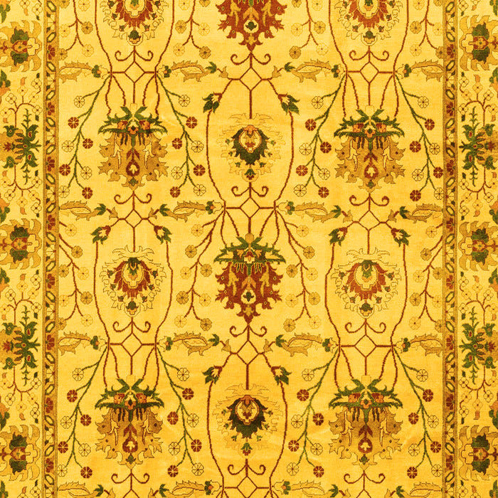 Machine Washable Abstract Yellow Modern Rug, wshabs3888yw