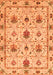 Machine Washable Abstract Orange Modern Area Rugs, wshabs3888org