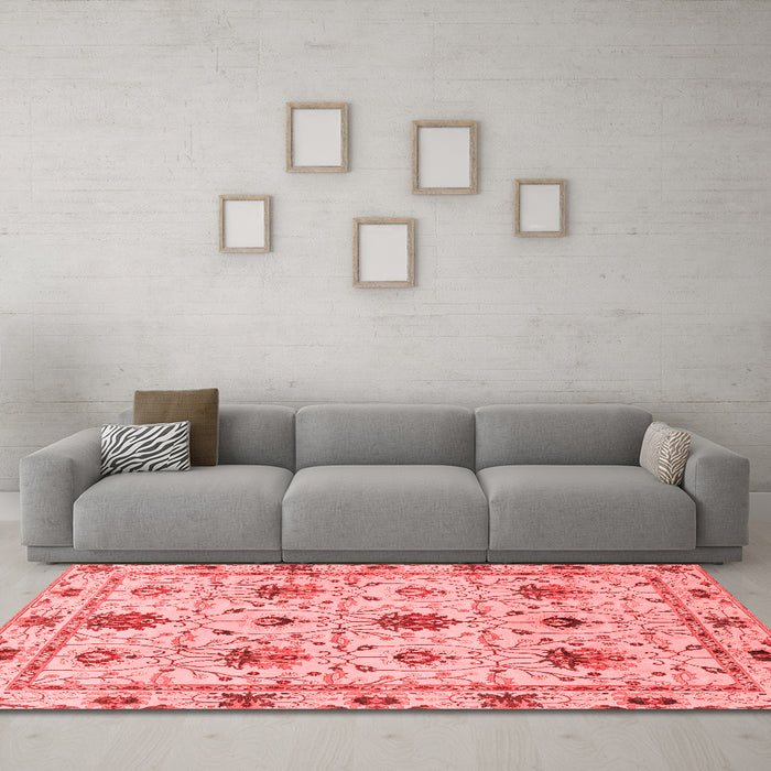 Modern Red Washable Rugs