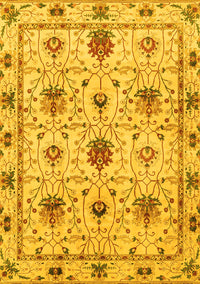 Abstract Yellow Modern Rug, abs3888yw