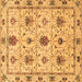 Square Abstract Brown Modern Rug, abs3888brn