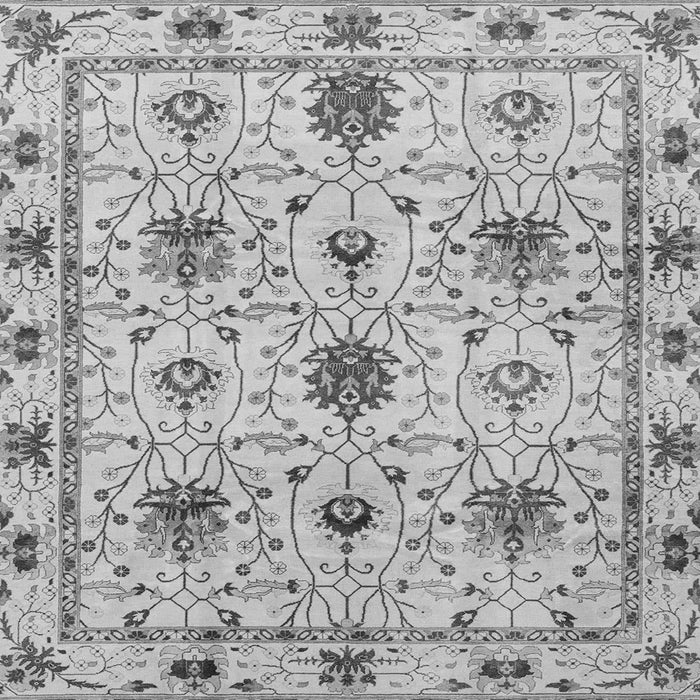 Square Abstract Gray Modern Rug, abs3888gry