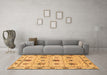 Machine Washable Abstract Brown Modern Rug in a Living Room,, wshabs3888brn