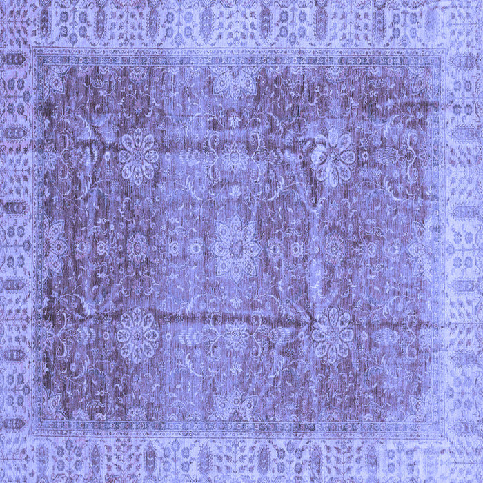 Square Oriental Blue Traditional Rug, abs3889blu