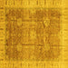 Square Oriental Yellow Traditional Rug, abs3889yw