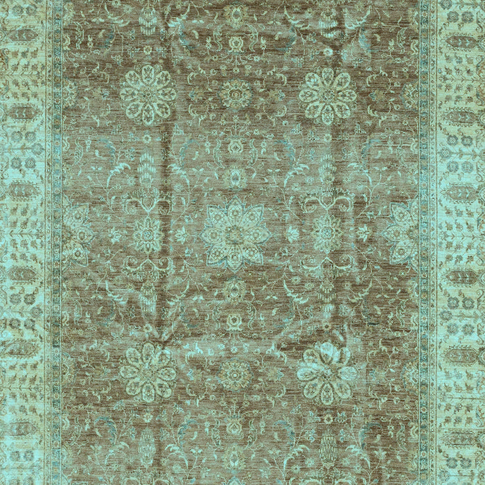 Machine Washable Oriental Light Blue Traditional Rug, wshabs3889lblu